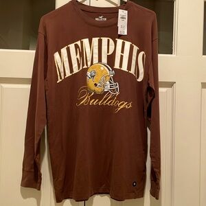 NWT Hollister Memphis Bulldogs Long Sleeve T Shirt